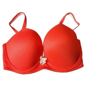 Victoria's Secret Body By Victoria No Wire Lined Red Bra 34D